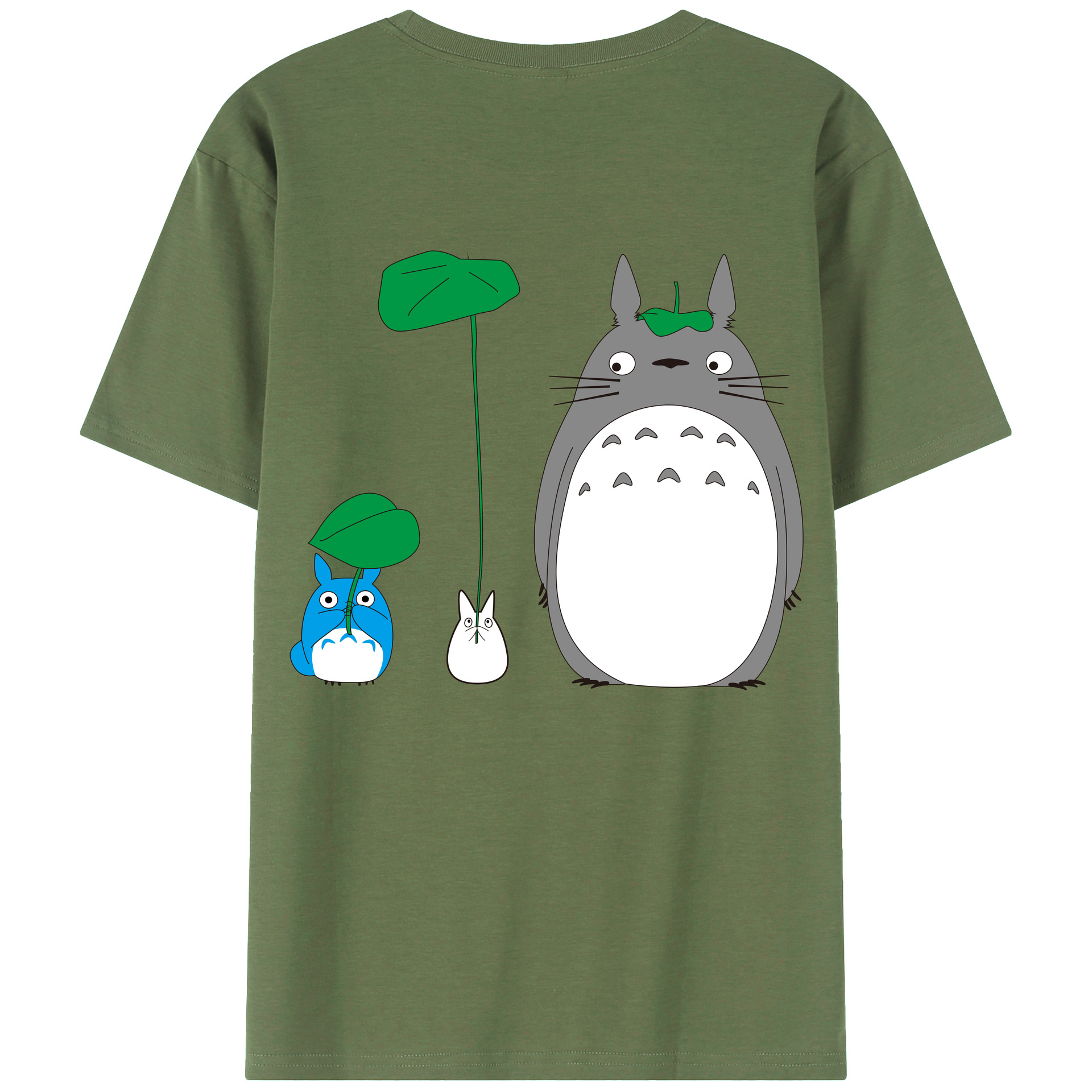 （画像用） となりのトトロ 草壁メイ 草壁サツキ My Neighbor Totoro Satsuki Kusakabe Mei Kusakabe 綿100％ メンズ半袖Tシャツ（バックプリント） 通気性